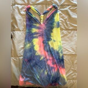Tie dye swim cover.